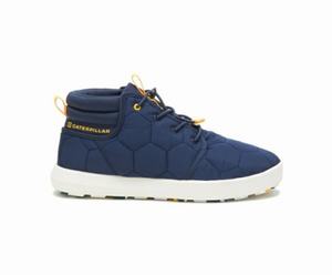 Caterpillar CODE Scout Mid Sneakers Dame Blå | 978013-KTL