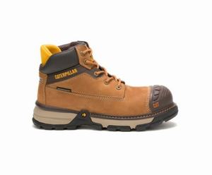 Caterpillar Excavator Superlite Waterproof Nano Toe Sikkerhedsstøvler Dame Brune | 514786-MLV