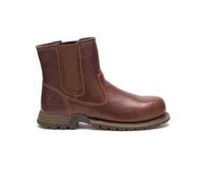 Caterpillar Freedom Pull On Steel Toe Sikkerhedsstøvler Dame Brune | 792601-JNA