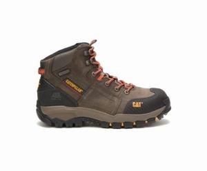 Caterpillar Navigator Mid Waterproof Steel Toe Sikkerhedsstøvler Herre MørkeGrå | 126937-XGE