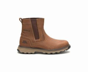 Caterpillar Pelton Sikkerhedsstøvler Herre MørkeBeige | 507463-VNS
