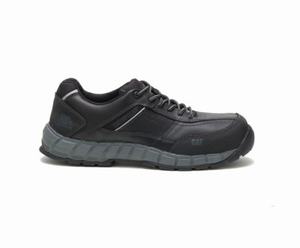 Caterpillar Streamline Læder Composite Toe Arbejdssko Herre Sort | 879253-VWL